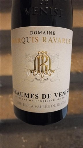 Wines Rouge sec Domaine Marquis Ravardel 2022 France Rhône Valley Beaumes de Venise AOC