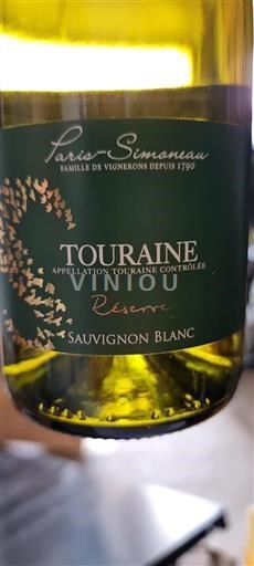 Loiredalen Touraine Paris-Simoneau Réserve Icke årgångsbetecknad