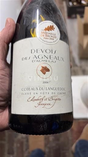 Languedoc Coteaux del Languedoc Devois des Agneaux d'Aumelas 2006
