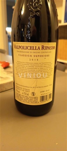 Vénétie Valpolicella Ripasso Tinazzi Classico Superiore 2018
