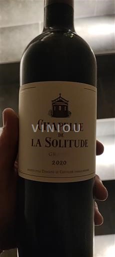 Wines Rouge sec Chapelle de la Solitude 2020 France Bordeaux Pessac-Léognan AOC