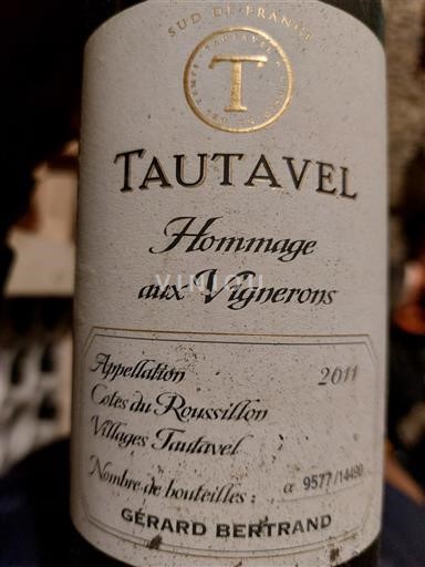 Roussillon Không được chỉ định Tautavel Gérard Bertrand Hommage aux Vignerons 2011