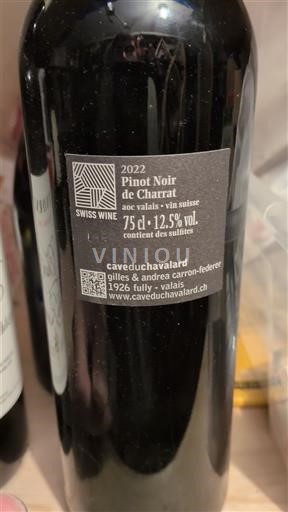 Valais Ikke specificeret Cave du Chavalard Pinot Noir de Charrat 2022