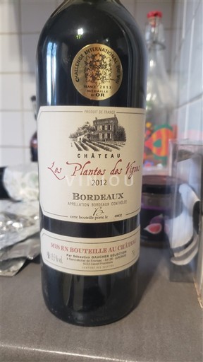 Bordeaux Château Les Plantes des Vignes 2012