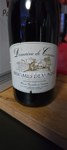 Viinit Rouge sec Domaine Cassan 2022 Ranska Rhônen laakso Beaumes de Venise AOC