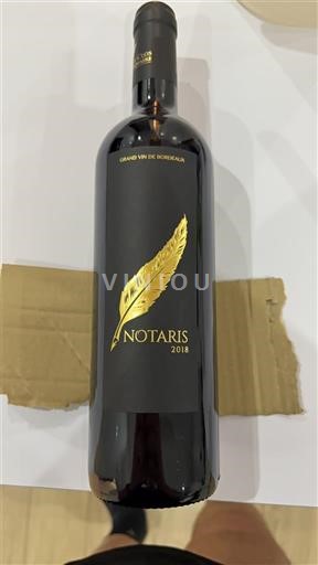 Вина Rouge sec Notaris 2018 Francuska Bordo AOC