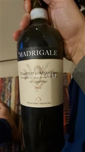 Apulie Nespecifikováno Produttori di Manduria Madrigale 2018