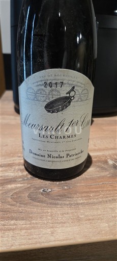 Vini Blanc sec Les Charmes Domaine Nicolas Patriarche 2017 Francia Borgogna Non specificato AOC Premier Cru
