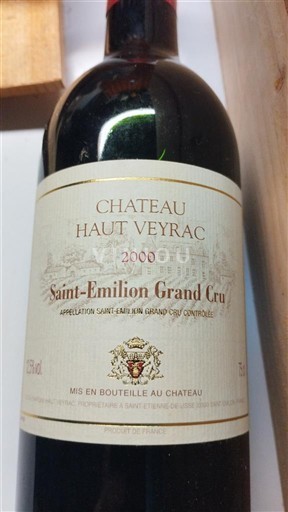 Bordeaux Saint-Émilion Grand Cru Grand Cru Château Haut Veyrac 2000