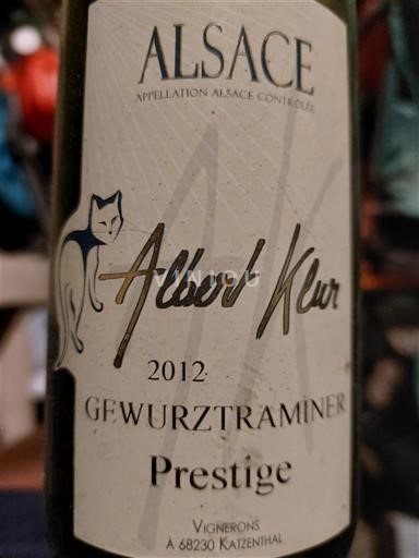 Alsace Albert Kler Prestige 2012