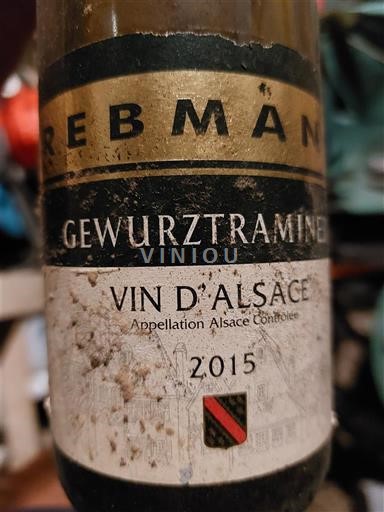Alsace Rebmann Gewurztraminer 2015