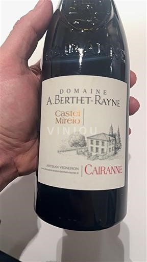 Rhônedalen Cairanne Domaine A. Berthet-Rayne Castel Mireio Icke årgångsbetecknad