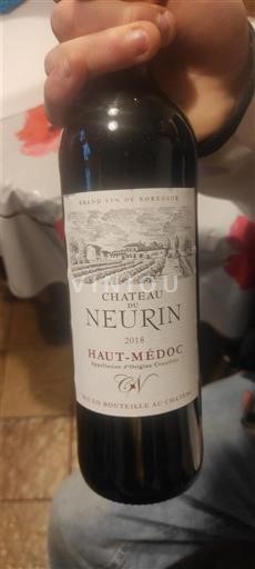 Wines Rouge sec Château Neurin 2018 France Bordeaux Haut-Médoc AOC