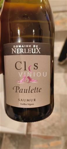 Víno Blanc sec Clos Paulette Domaine Nerleux 2023 Francie Údolí Loiry Saumur AOC