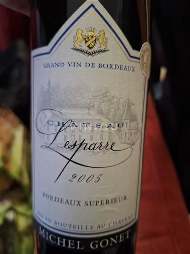 Burdeos Bordeaux superior Château Lesparre 2005