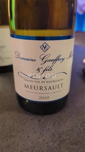 Burgundija Meursault Domaine Gauffroy Marc & Fils 2020
