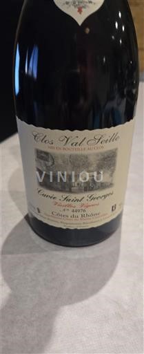 Rhônedalen Côtes du Rhône Clos Val Seille Saint Georges Icke årgångsbetecknad