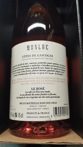 Sudoeste Côtes de Gascogne Monluc Le Rosé 2022