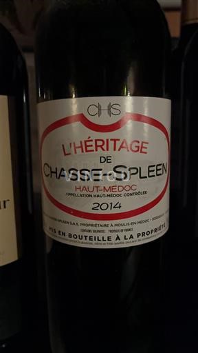 Bordeaux Haut-Médoc Chasse-Spleen L'Héritage 2014