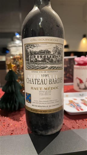 Víno Rouge sec Château Bardis 1999 Francie Bordeaux Haut-Médoc AOC