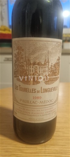 Vine Rouge sec Les Tourelles de Longueville Château Pichon Baron 1989 Frankrig Bordeaux Pauillac AOC