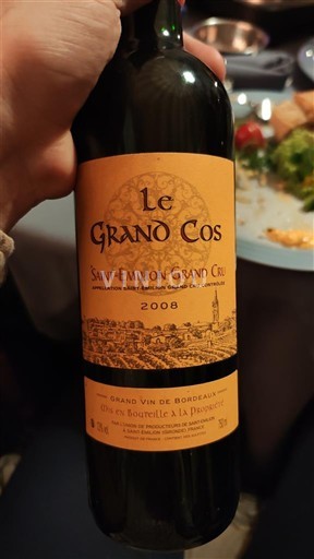 Bordeaux Saint-Émilion Grand Cru Grand Cru Le Grand Cos 2008