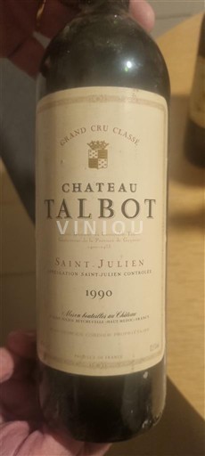 Bordeaux Saint-Julien Grand Cru Château Talbot 1990