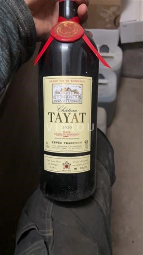 Bordeaux Côtes de Bourg Château Tayat Tradition 2020