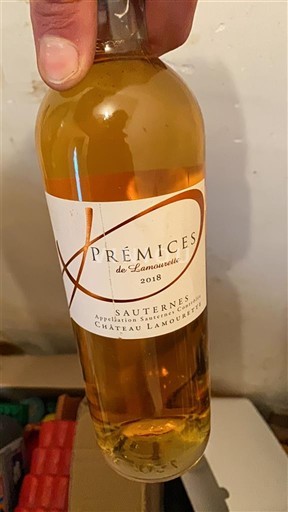 Bordeaux Sauternes Château Lamourette Prémices de Lamourette 2018