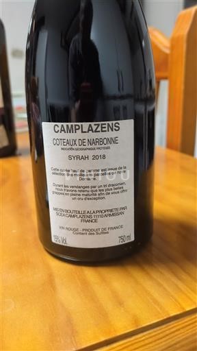 Languedoc and Roussillon Coteaux de Narbonne Camplazens 2018