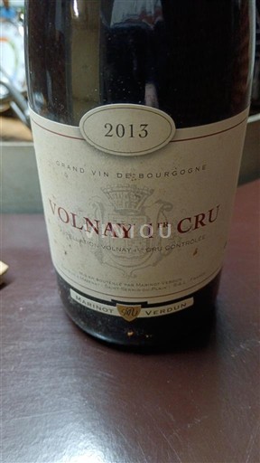 Wines Rouge sec Domaine Parent 2013 France Burgundy Volnay AOC Premier Cru