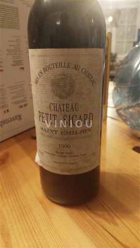Bordeaux Saint-Émilion Château Petit Sicard 1990