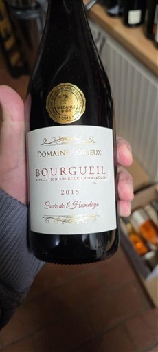 Dolina Loare Bourgueil Domaine Lorieux de l'Herondage 2015