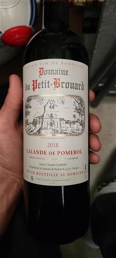Bordeaux Lalande-de-Pomerol Domaine du Petit Brouard 2018