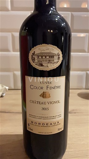 Bordeaux Château Vignol Color Fenêtre 2015