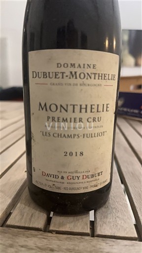 Wines Rouge sec Les Champs-Fulliot Domaine Buet-Monthelie 2018 France Burgundy Monthélie AOC Premier Cru