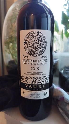 Burdeos Bordeaux superior Hauts de Vaure 2019