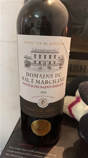 Bordeaux Montagne-saint-émilion Domaine Haut Marchand 2016