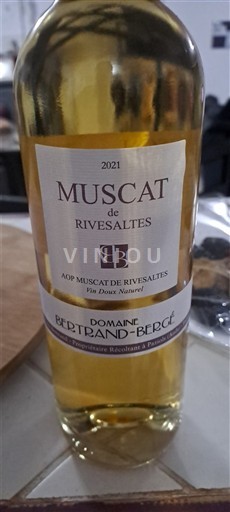 Roussillon Muscat de Rivesaltes Domaine Bertrand-Bergé 2021