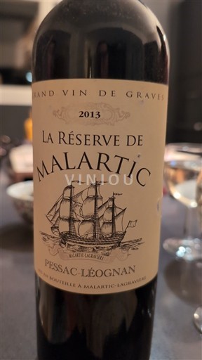 Wines Rouge sec La Réserve de Malartic Malartic 2013 France Bordeaux Pessac-Léognan AOC