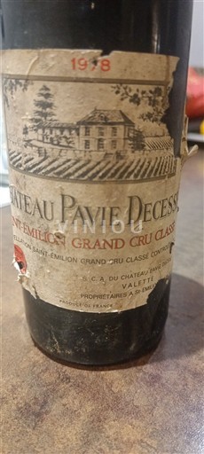 Bordéus Saint-Émilion Grand Cru Château Pavie Decesse 1978