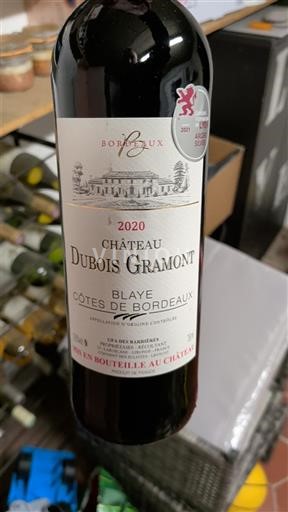 Bordeaux Blaye-Côtes-de-Bordeaux Château Bois Gramont 2020