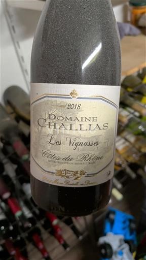 Rhônedalen Côtes du Rhône Domaine Challias Les Vignasses 2018