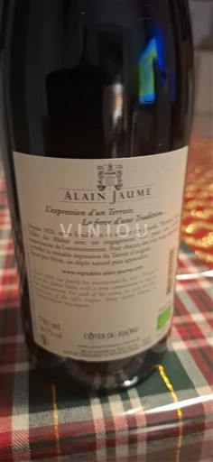 Rhônedalen Côtes du Rhône Alain Jaume Icke årgångsbetecknad