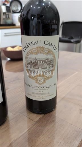 Bordeaux Saint-Émilion Grand Cru Grand Cru Château Cantin 2018