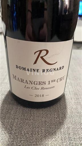 Bourgogne Maranges Premier Cru Domaine Regnard Les Clos Roussots 2018