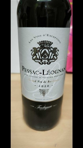 Wines Rouge sec Les Vins d'Exception 2020 France Bordeaux Pessac-Léognan AOC