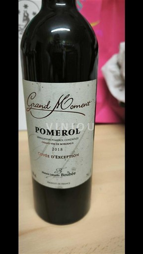 Bordeaux Pomerol Boubée d'Exception 2018
