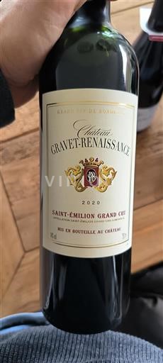 Bordeaux Saint-Émilion Grand Cru Grand Cru Château Gravet Renaissance 2020