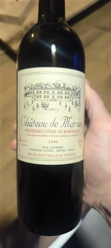 Bordeaux Premières Côtes de Bordeaux Château Marsan 1999
